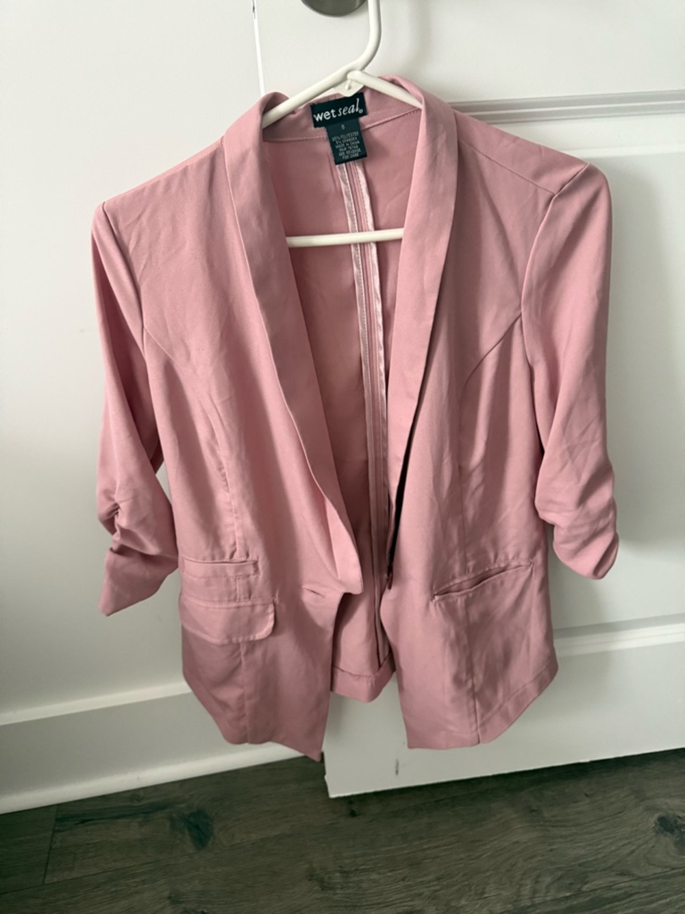 Wet Seal Dusty Rose Open-Front Blazer